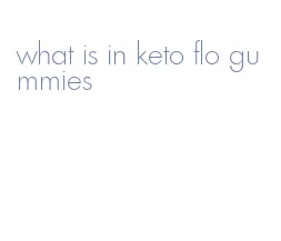 what is in keto flo gummies