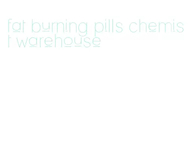 fat burning pills chemist warehouse