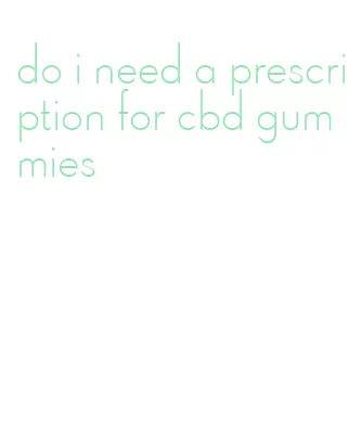 do i need a prescription for cbd gummies