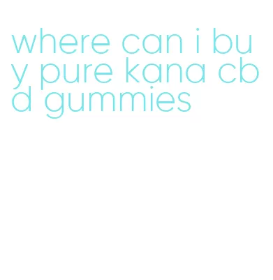 where can i buy pure kana cbd gummies