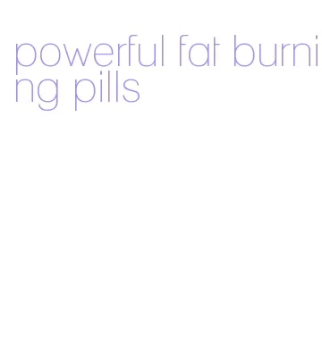 powerful fat burning pills