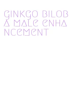 ginkgo biloba male enhancement