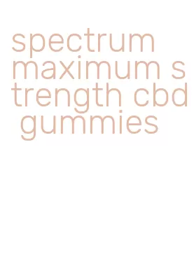 spectrum maximum strength cbd gummies