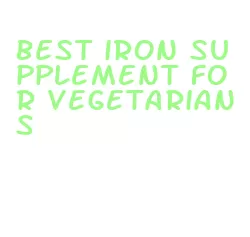 best iron supplement for vegetarians