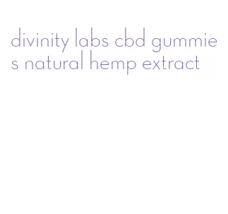 divinity labs cbd gummies natural hemp extract