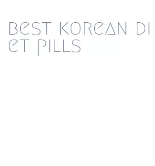 best korean diet pills