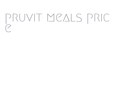 pruvit meals price