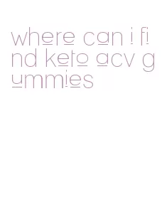 where can i find keto acv gummies