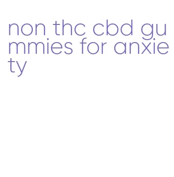 non thc cbd gummies for anxiety