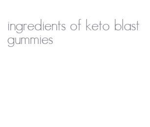 ingredients of keto blast gummies