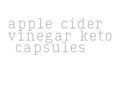 apple cider vinegar keto capsules