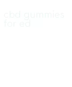 cbd gummies for ed