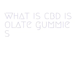 what is cbd isolate gummies