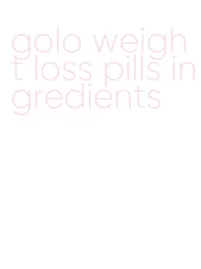 golo weight loss pills ingredients