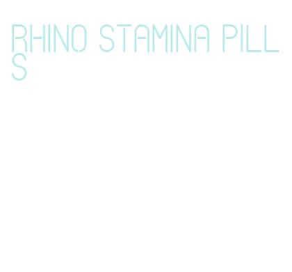 rhino stamina pills