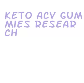 keto acv gummies research