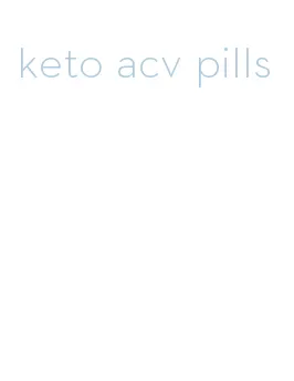 keto acv pills