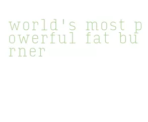 world's most powerful fat burner