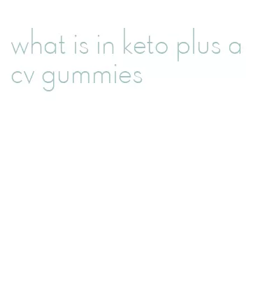 what is in keto plus acv gummies