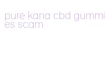 pure kana cbd gummies scam