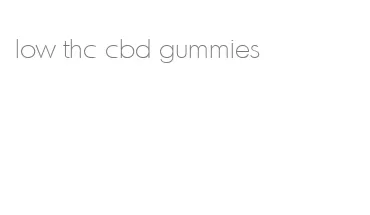 low thc cbd gummies