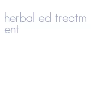 herbal ed treatment