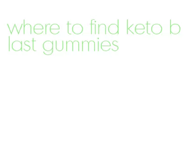 where to find keto blast gummies