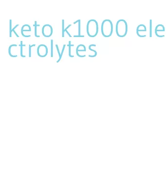 keto k1000 electrolytes