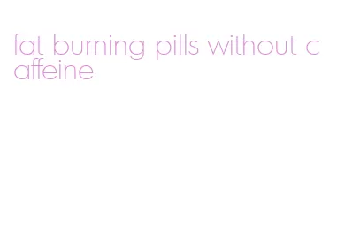 fat burning pills without caffeine