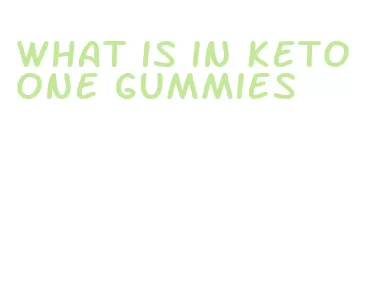 what is in keto one gummies