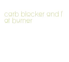 carb blocker and fat burner