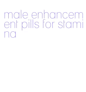 male enhancement pills for stamina