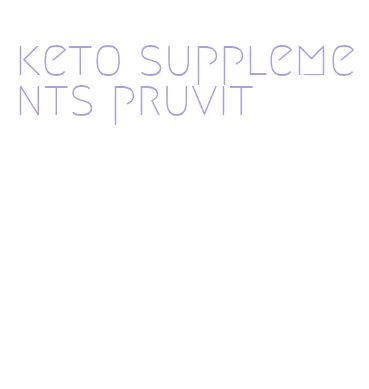 keto supplements pruvit