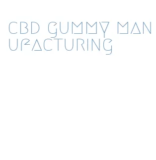 cbd gummy manufacturing