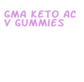 gma keto acv gummies