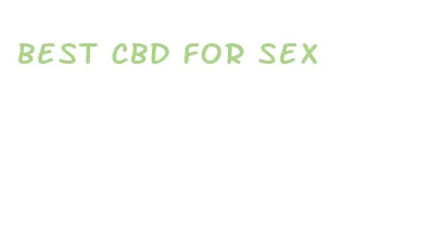 best cbd for sex