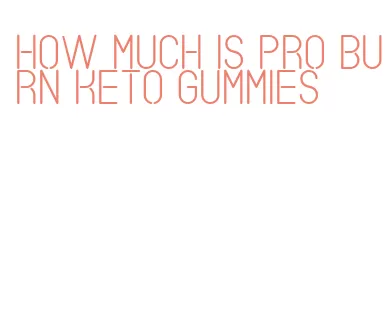 how much is pro burn keto gummies