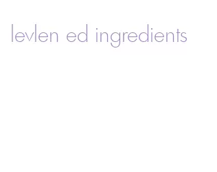 levlen ed ingredients