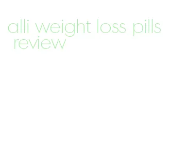 alli weight loss pills review