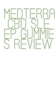 medterra cbd sleep gummies review