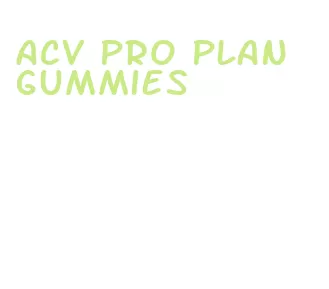 acv pro plan gummies