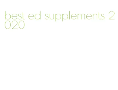 best ed supplements 2020