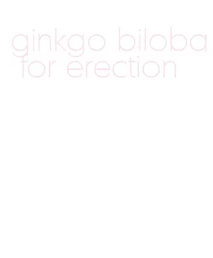 ginkgo biloba for erection