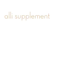 alli supplement