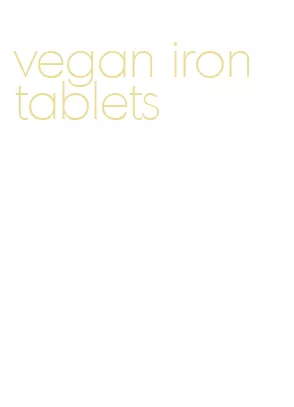 vegan iron tablets
