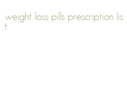 weight loss pills prescription list