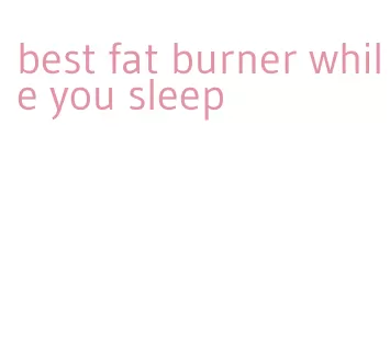 best fat burner while you sleep