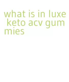 what is in luxe keto acv gummies