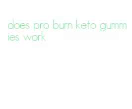 does pro burn keto gummies work