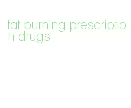 fat burning prescription drugs